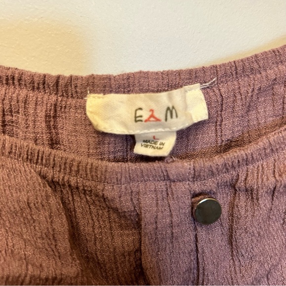 Off the shoulder boho mauve top - Picture 3 of 3